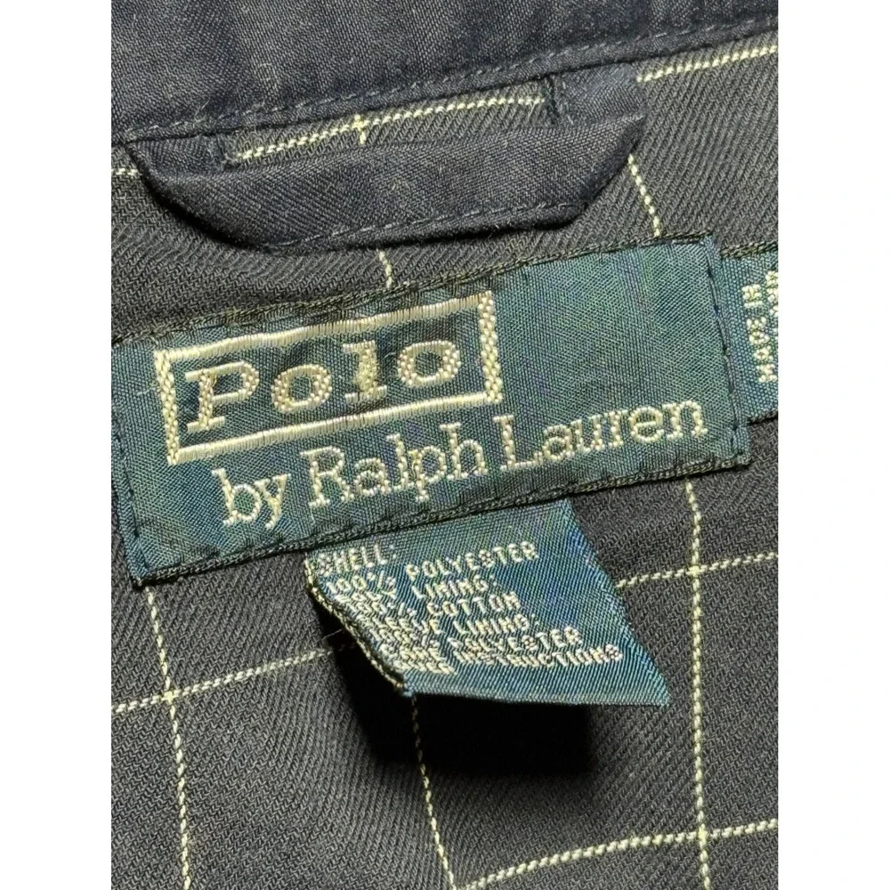 Vintage 90s Polo Ralph Lauren Harrington Jacket XXL Blue Y2K Windbreaker Navy